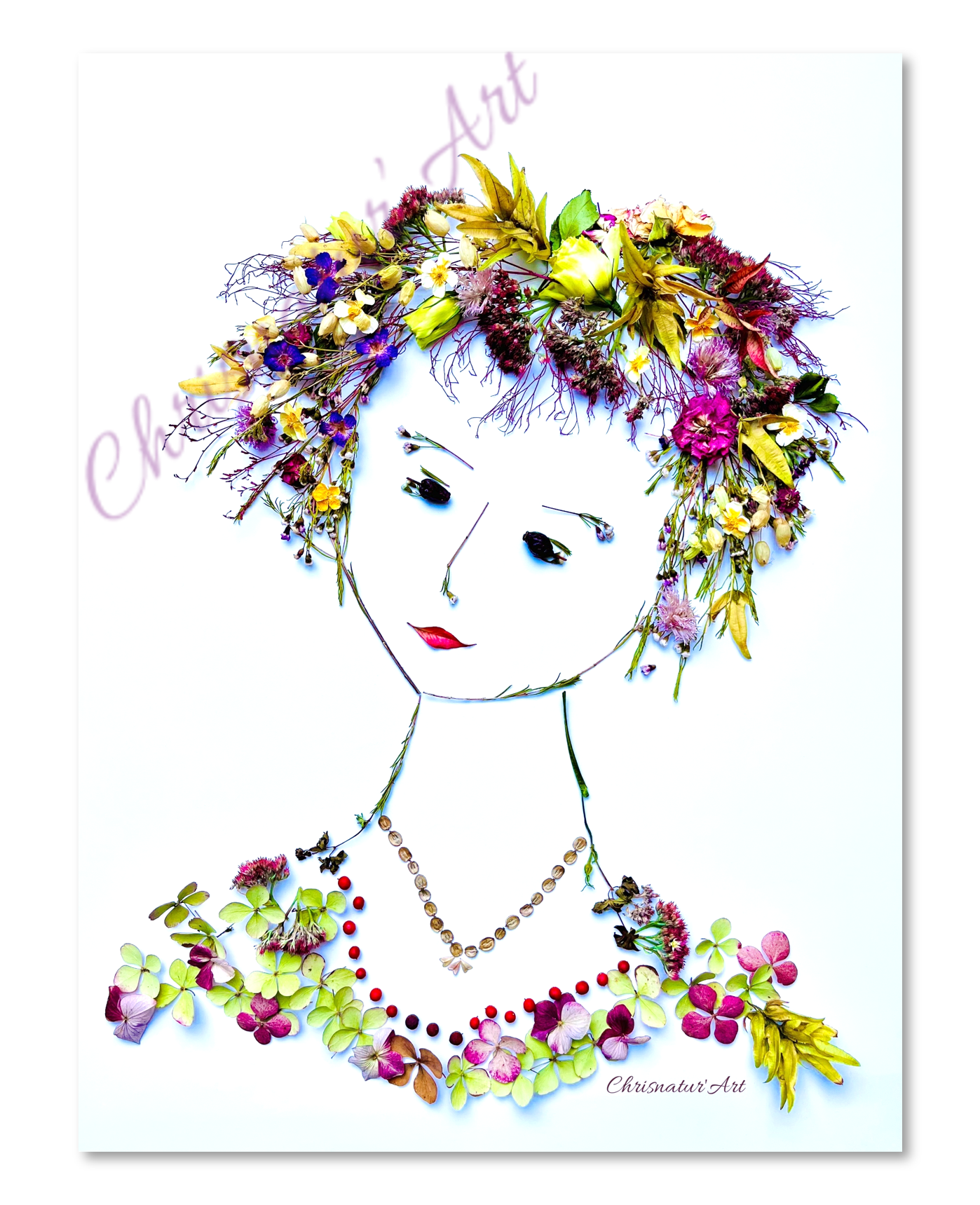 Portrait fleuri
